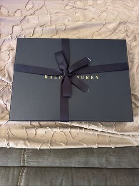 Ralph Lauren Dark Blue Gift Box with Navy Ribbon